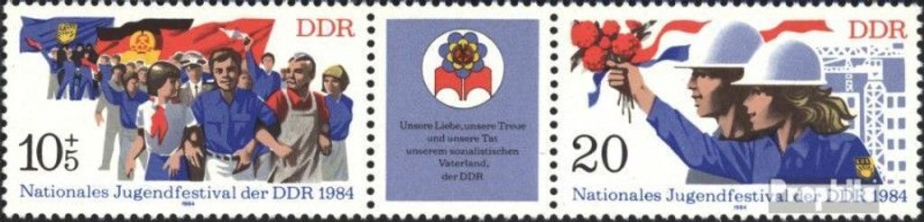 Briefmarken DDR 1984 Mi WZd589 (kompl.Ausgabe) postfrisch Nationales Jugendfestival