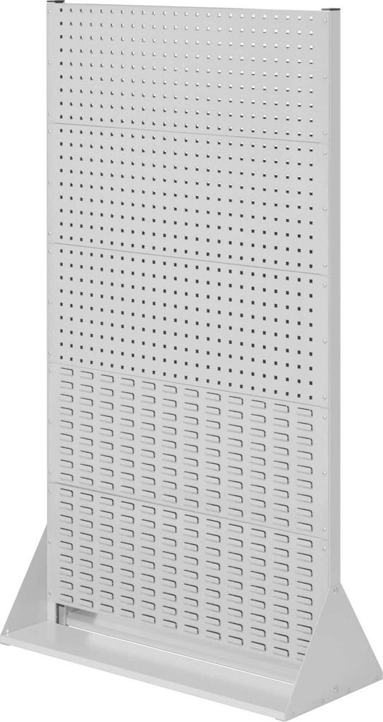 Kappes RasterPlan Stellwände doppelseitig Größe #5 - 6x Lochplatten 4x Schlitzplatten Lichtgrau RAL 7035