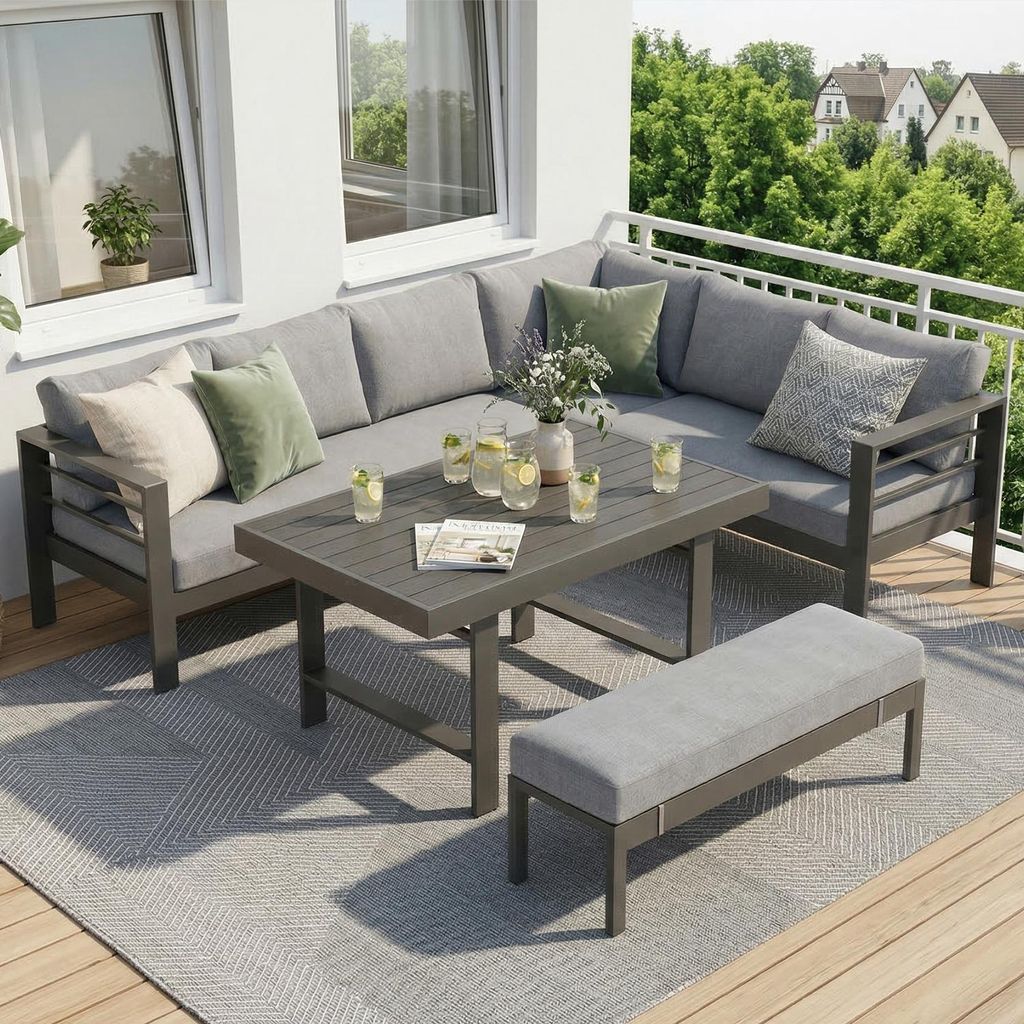 MEXO Gartenmöbel Set Aluminium 8 Personen, Modulares Produktbild 