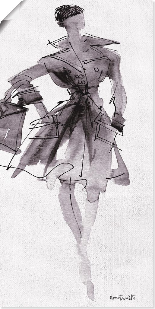 ARTland Poster Mode Skizzenbuch VII Größe: 30x60 cm