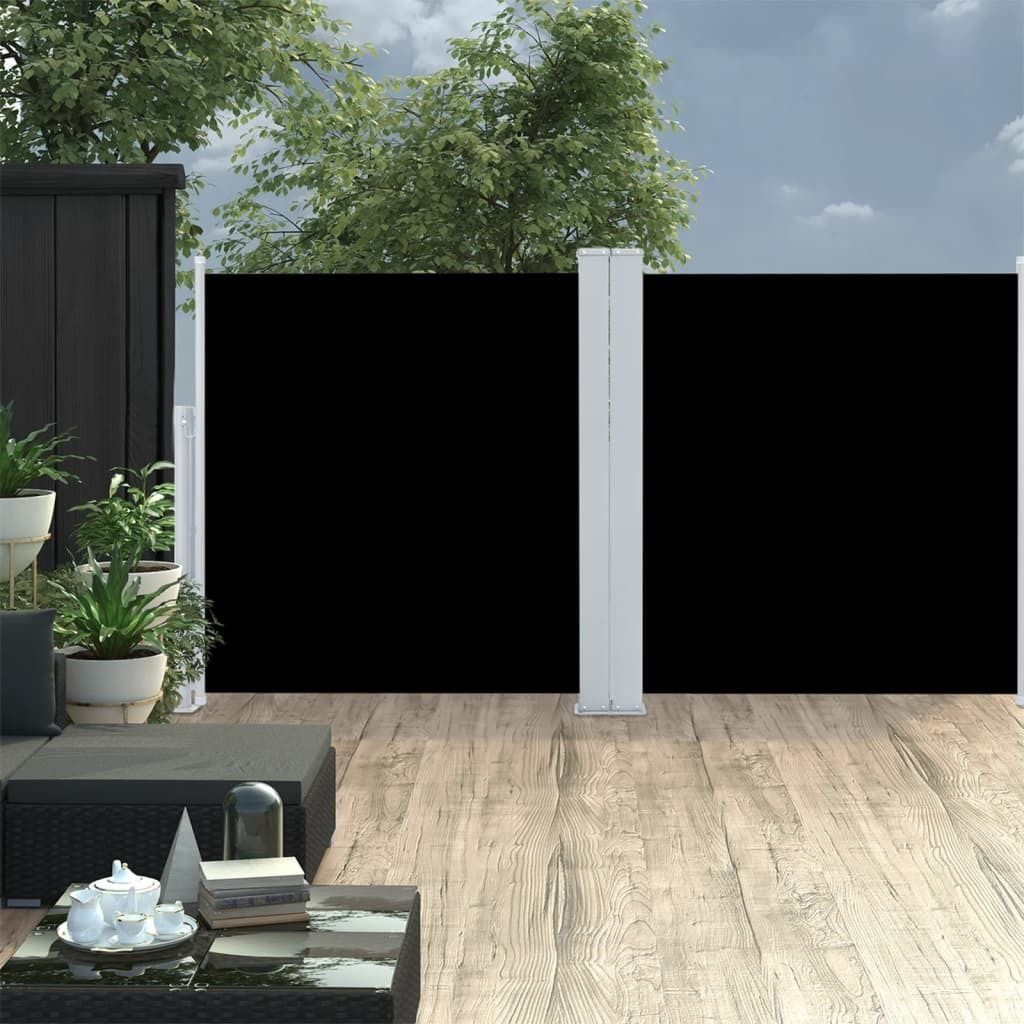 Maison Exclusive - Ausziehbare Seitenmarkise Schwarz 120 x 600 cm