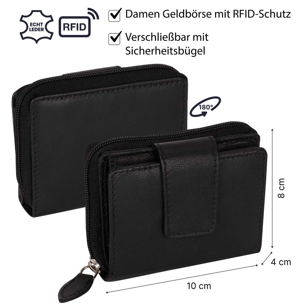 FORRICA Herren/Damen Geldbörse Aus Echtem Rindsleder – Mit RFID-Schutz, Vielen Fächern & Geschenkbox