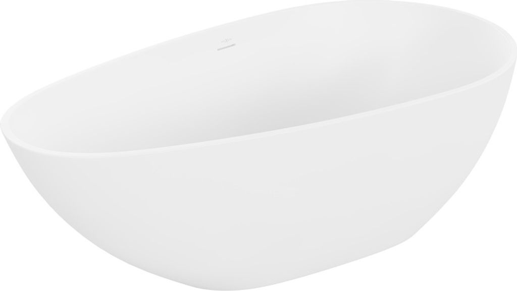 Mexen Palermo freistehende Badewanne aus Kunststein 150 x 78 cm, mattschwarz - 57211507800