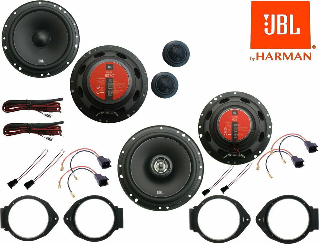 JBL Komplett Lautsprecher Einbau Set Tür vorn hinten passend für Opel Astra J ab 2009 Stage1