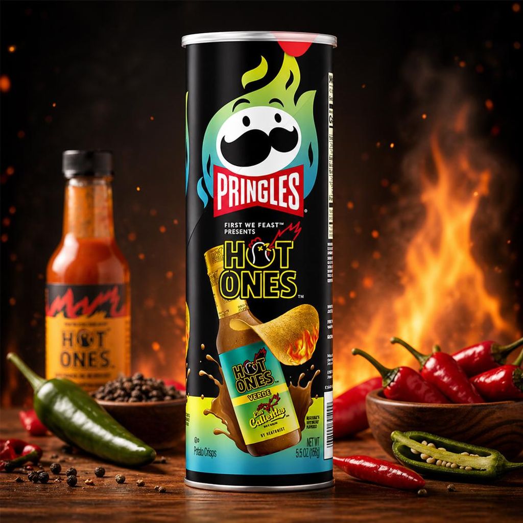 Pringles Hot Ones Los Calientes Verde (Einzelpackung mit Produktbild 