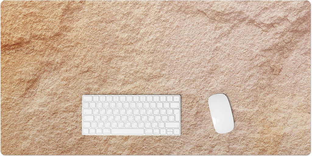 Sandsteinstruktur – Schreibtischunterlage – Rutschfeste Tischunterlage – Schreibtischmatte für Büro & Zuhause – Schreibunterlage – Maus...