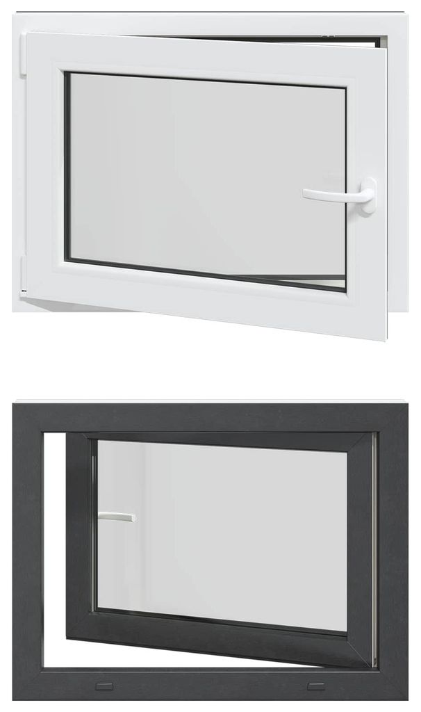 vidaXL Fenêtre de cave RISOR 80 x 60 cm PVC et verre, Image du produit 