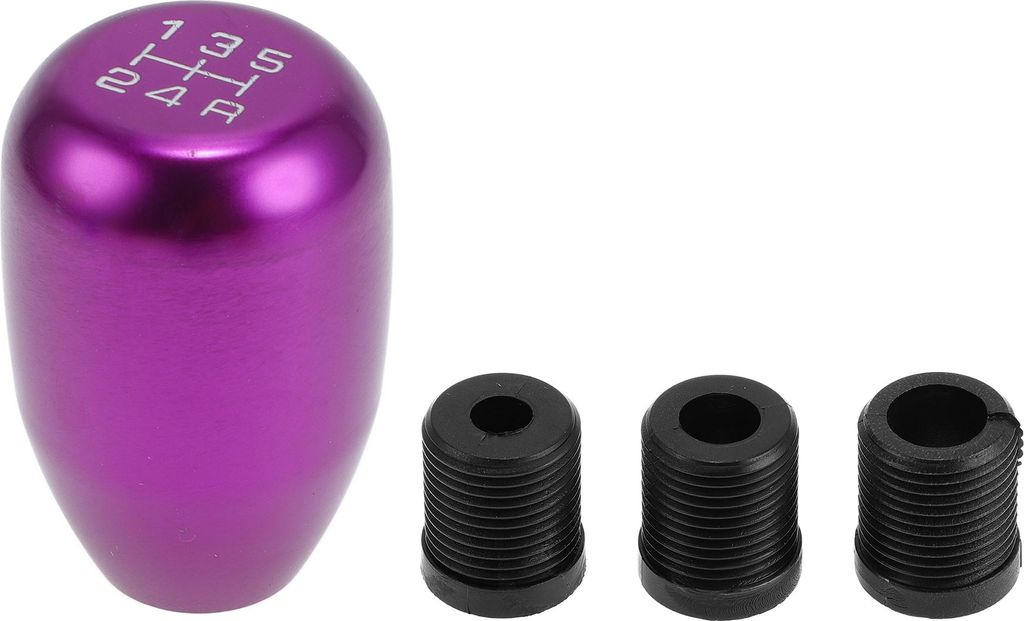 Auto Schaltknauf, 6cm Universal fš¹r 5-Gang Schaltgetriebe Fahrzeug Schaltknauf mit 3 Adaptern aus Aluminiumlegierung Lila, 1 Set
