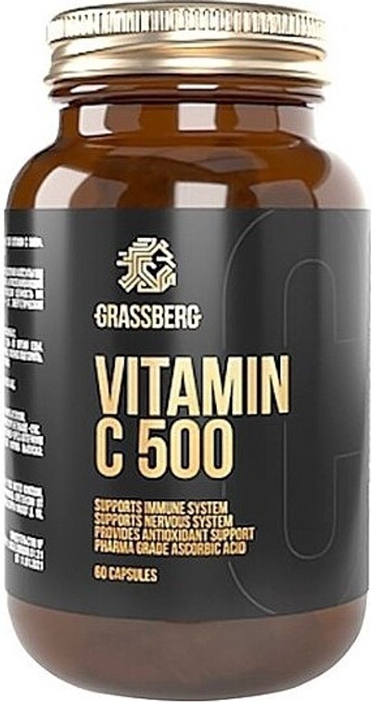 Grassberg Vitamin C 500 mg (60 Kapseln) 8182 Produktbild 