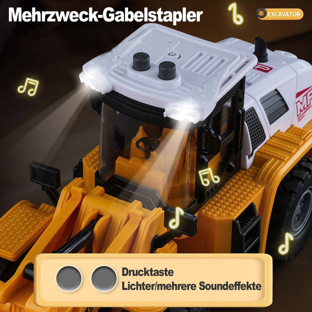 Auto Spielzeug Radlader, Spielzeugauto Bagger, Produktbild 2