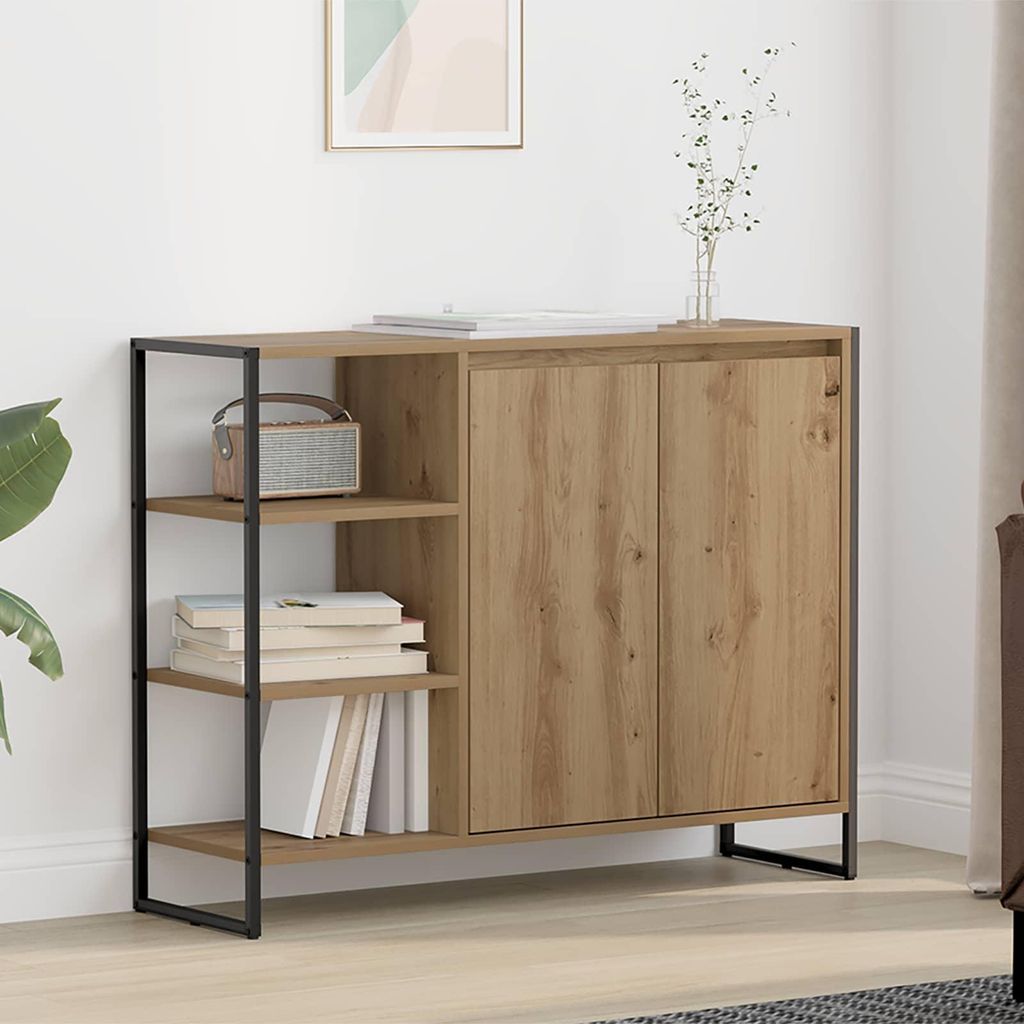 Maison Exclusive - Seitenschrank Kunsthandwerk Eiche 96,5 x 30 x 75 cm
