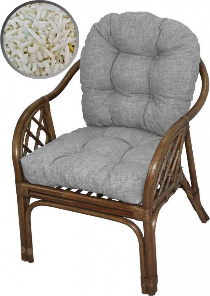 AMPO Cuscino imbottito per sedia in rattan, sedia Bahamas, Immagine del prodotto 