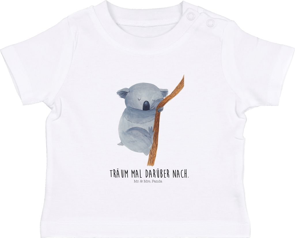 Mr. & Mrs. Panda Organic Baby Shirt Koalabär 0. - 6. Monat - Weiß - Geschenk, Koala, Baumwolle, Lustige Sprüche, Bär, , Schlafzimmer, schlafen,...