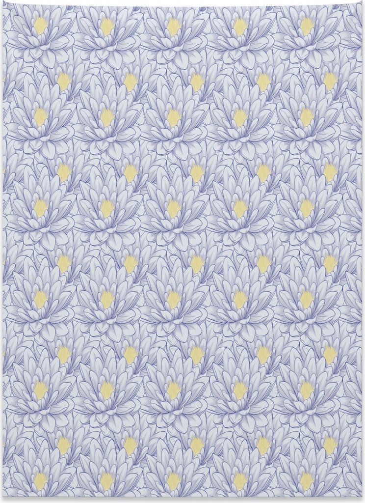 Abakuhaus Lotus Wandteppich, Blühende Blütenblätter von Asien aus Weiches Mikrofaser Stoff Kein Verblassen Klare Farben Waschbar, 110 x 150 cm, ...