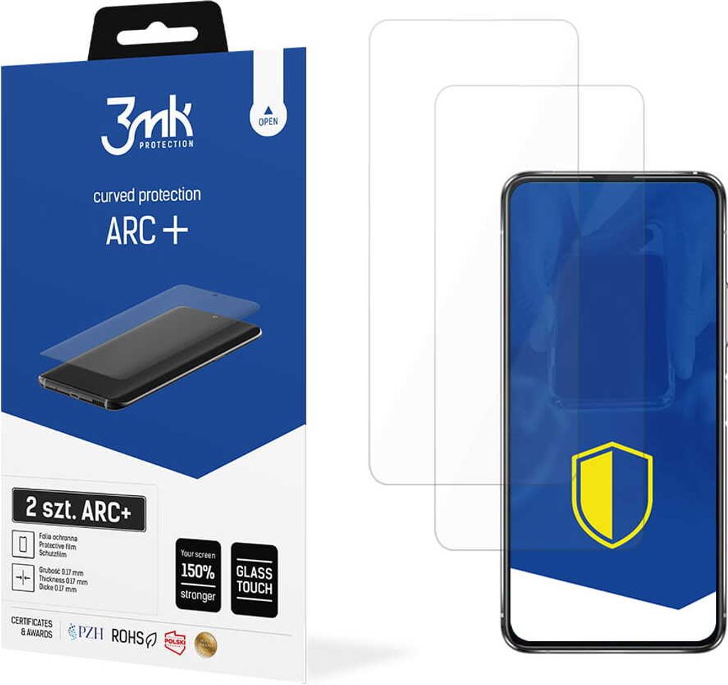 3mk Display Schutzfolie ARC+ für Asus Zenfone 7 Pro 0,17mm Self-Heal (2 Stück)