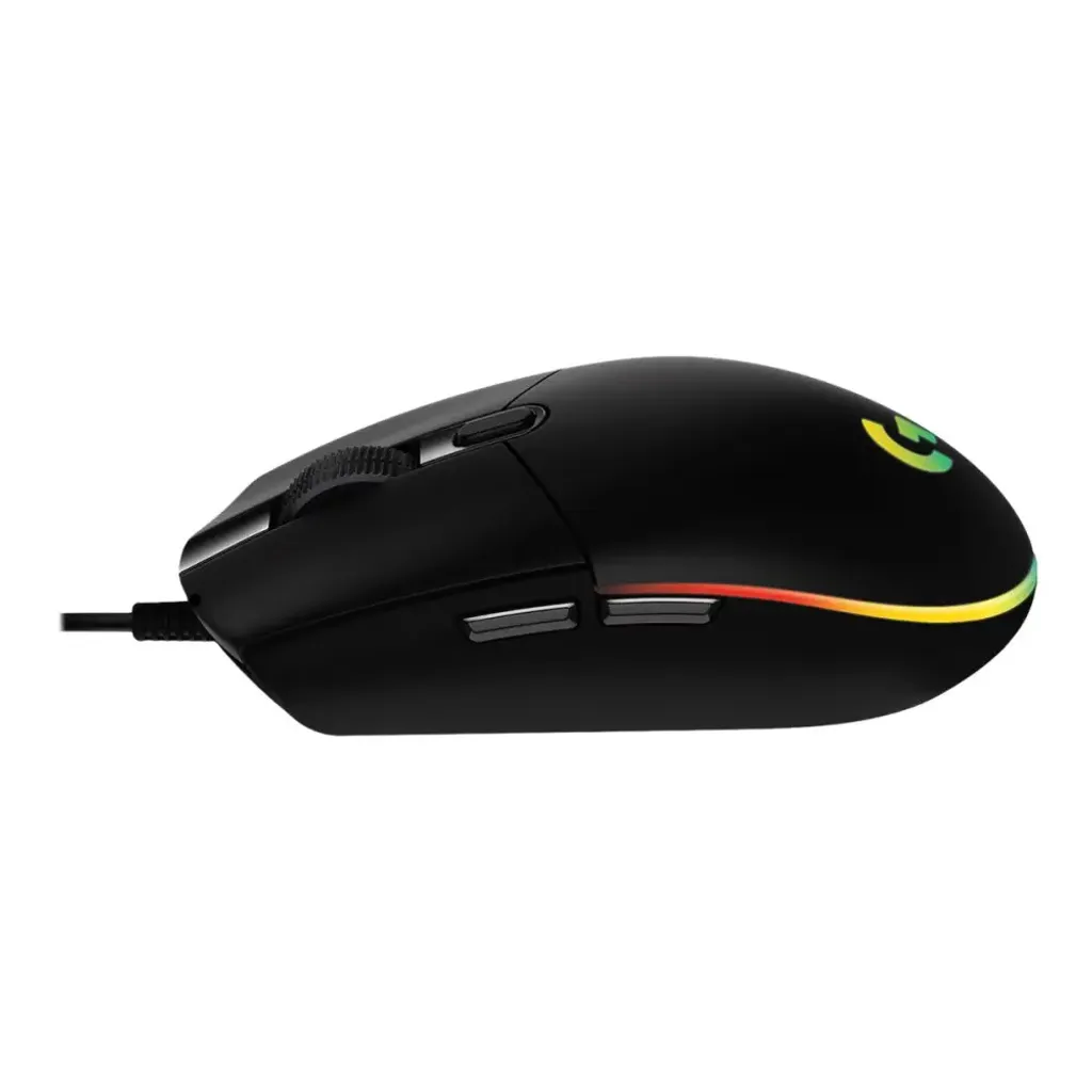 Souris de jeu rétroéclairée G102 Lightsync noire à boutons programmables - 8
