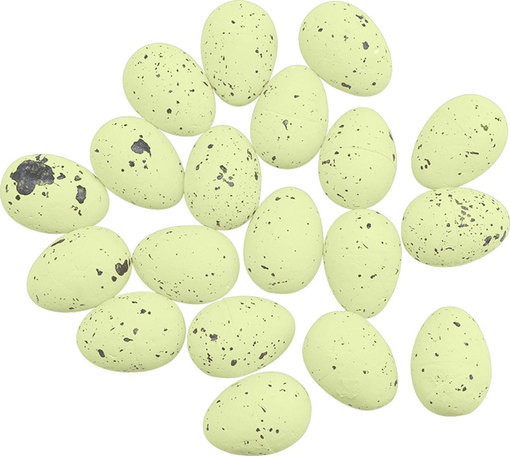 20pcs/Bag Künstliche Vogelei Ei bequeme Berührung erstellen Atmosphäre Realistische DIY -Schaum Frohes Ostern farbenfrohe Kunsttauben -Eier -Woh...