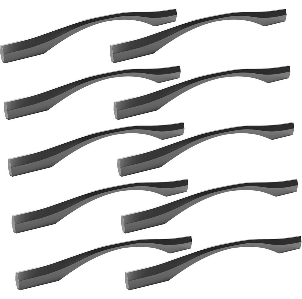 SOTECH Möbelgriff ABELE Schrankgriff – Bohrabstand 288/320 mm, Chrom dunkel (10 Stück)