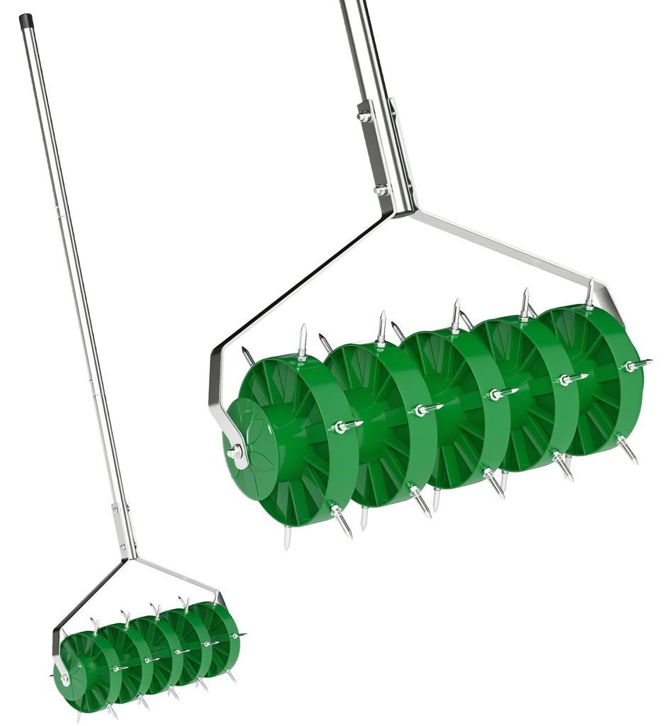 Outsunny Rasenlüfter Aerifizierer für Rasen 45cm Breite Produktbild 