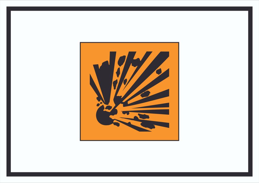 Schild Gefahrensymbol Explosionsgefahr Symbol A0 (841x1189mm)