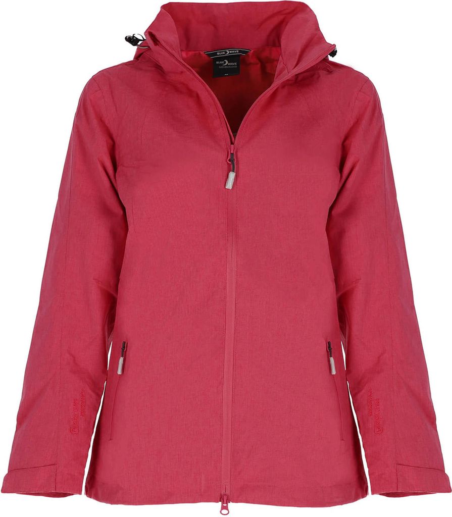 Blue Wave Damen Funktionsjacke Hannah - Outdoor-Jacke Regenjacke mit abnehmbarer Kapuze und Mesh-Innenfutter in Pink Größe 40