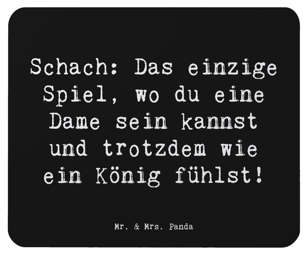 Mr. & Mrs. Panda Mauspad Spruch Schach Dame und König - Produktbild 