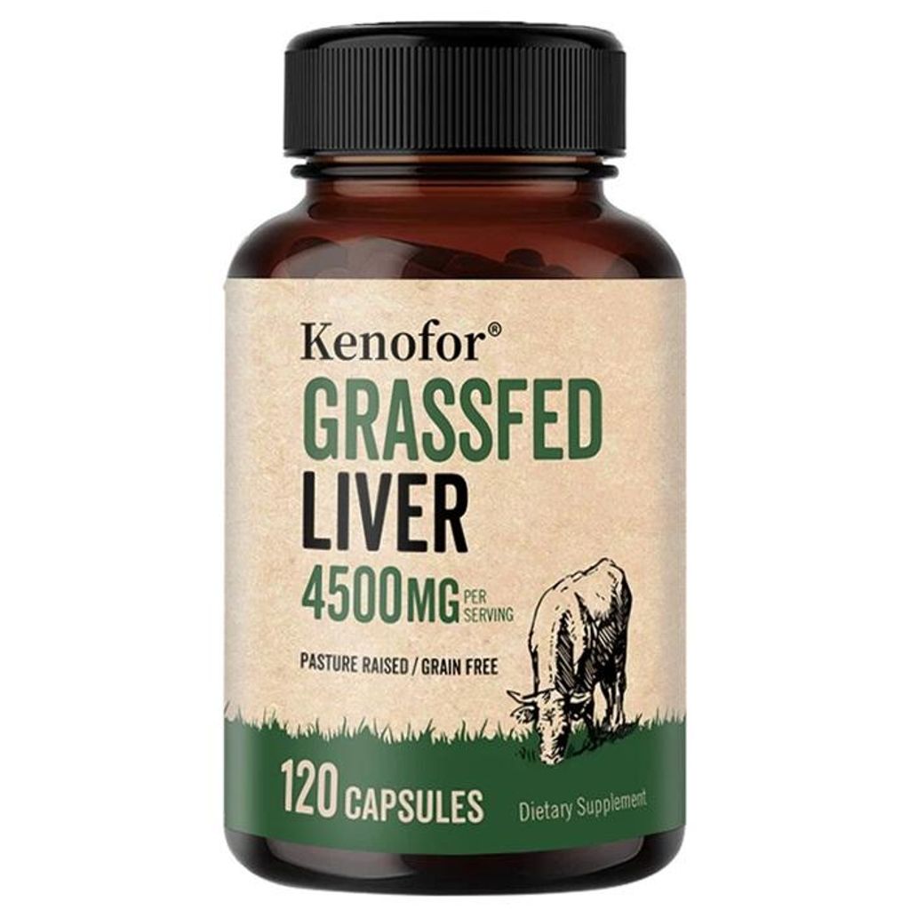 Grassfed Beef Liver 4500mg (120 Kapseln) Nahrungsergänzungsmittel, Leber, Niere, Herz, Haut, Gelenke, Knochen, Immunsystem, Körpergesundheit