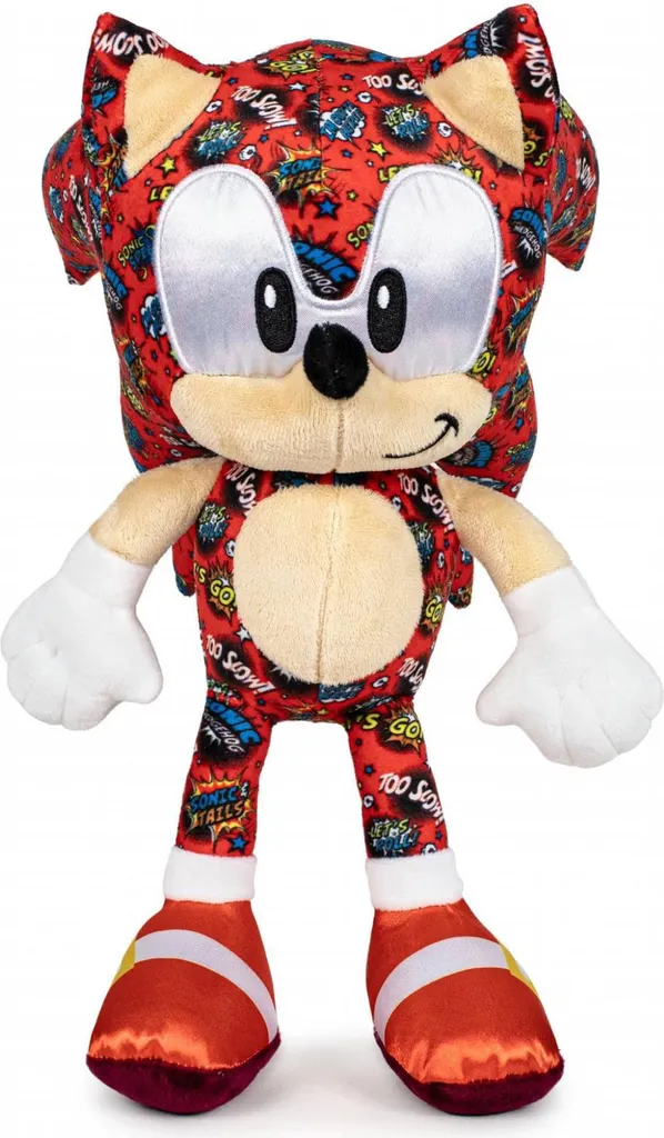 Figurine Sonic en Peluche 30 cm - Détails Brodés et Finition Premium