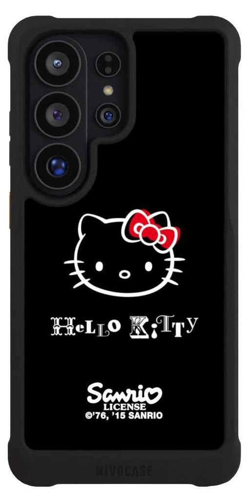 NIVOCASE Hülle für Samsung Galaxy S26 Ultra Stoßfeste Handyhülle NIVOmax Case Schwarz Fanartikel Hello Kitty Kawaii