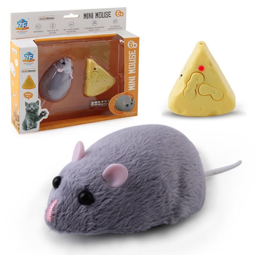 Elektronische Ratte Maus Spielzeug mit Fernbedienung für Katzen Hunde Haustier 
