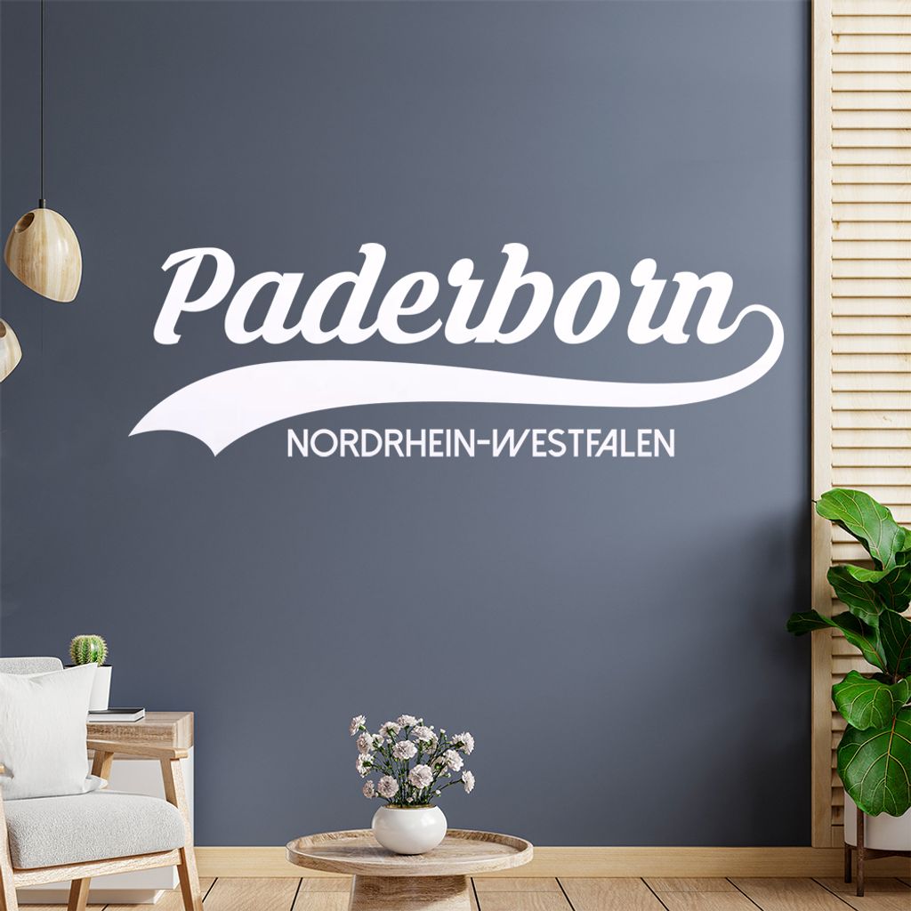 Paderborn Nordrhein-Westfalen Wandtattoo Wandaufkleber Wall Sticker - Dekoration, Küche, Wohnzimmer, Schlafzimmer, Badezimmer