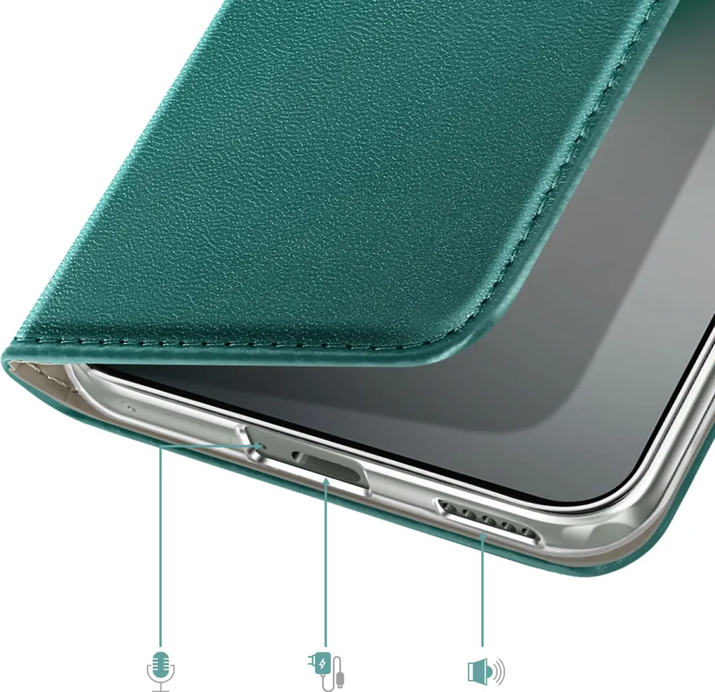 Avizar, custodia Folio per Honor Magic 8 Lite con schede e supporto, verde - 5