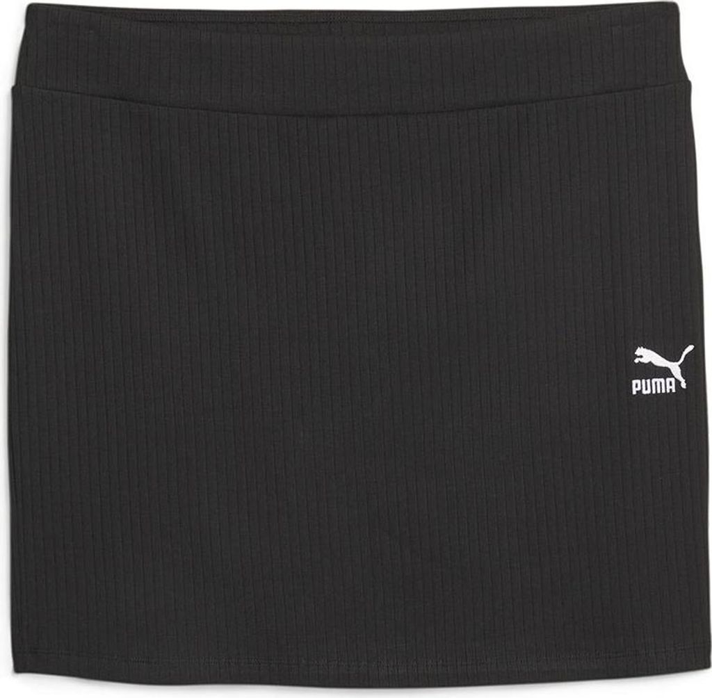Puma Select Classics Ribbed Langer Rock Schwarz S Damen Schwarz S