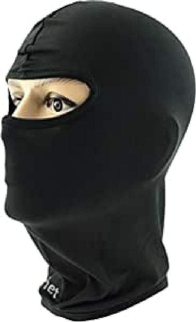 SULOV Elastische Balaclava, Schwarz, 6-9 Years