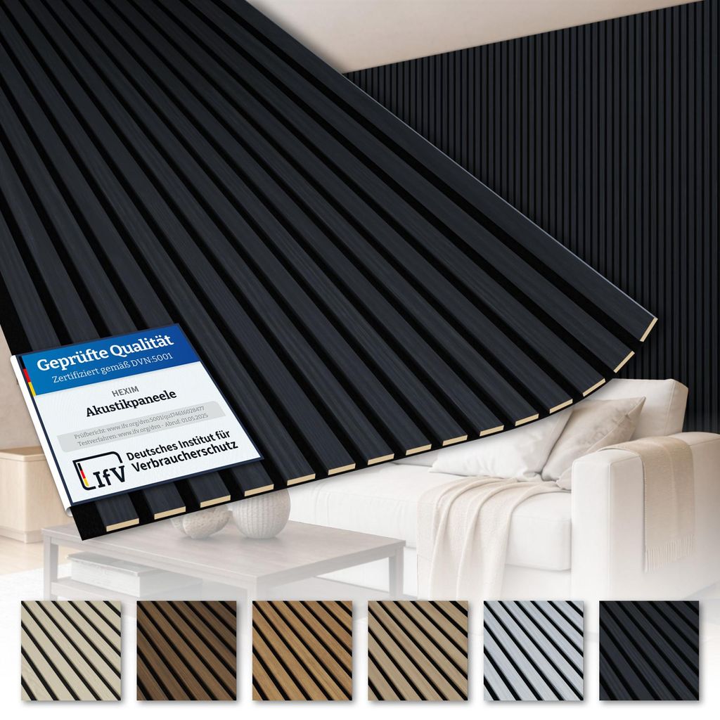 AKUSTIKO Lamella Akustikpaneele 280x60cm - flexible Filz Produktbild 