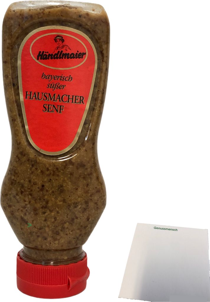 Händlmaier's Hausmachersenf süß Süßer-Senf 1er Pack (1x225ml Flasche) + usy Block