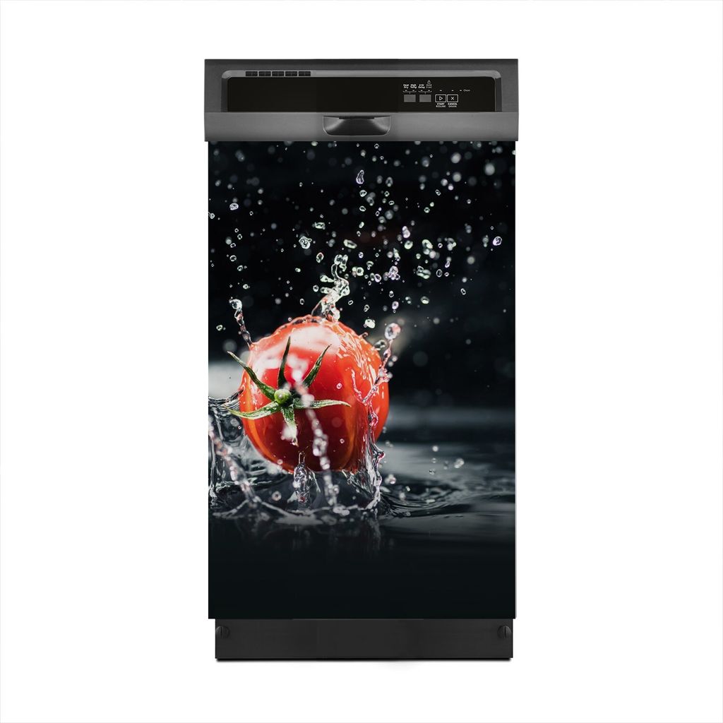 Aufkleber sticker 45x70 cm Dekorative folie Spülmaschine - Tomaten spritzer Wasser