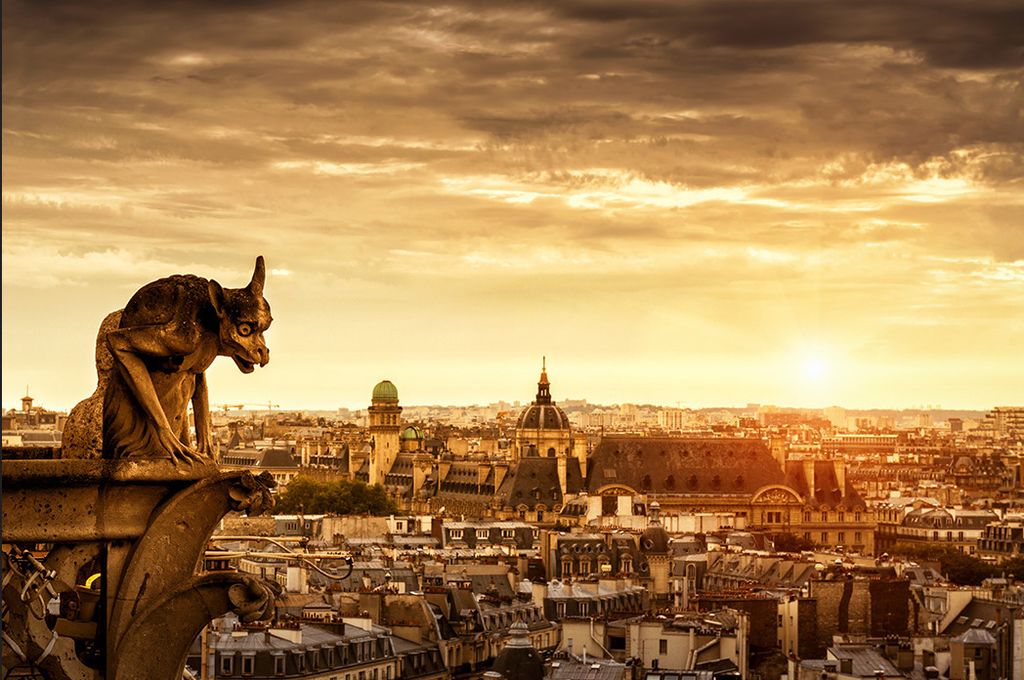 Muralo Fototapete Stadt Paris 416 (B) x 254 (H) cm Vlies Tapete Wandtapete Paris Architektur Himmel Wohnzimmer Schlafzimmer moderne Wandbild Archit...