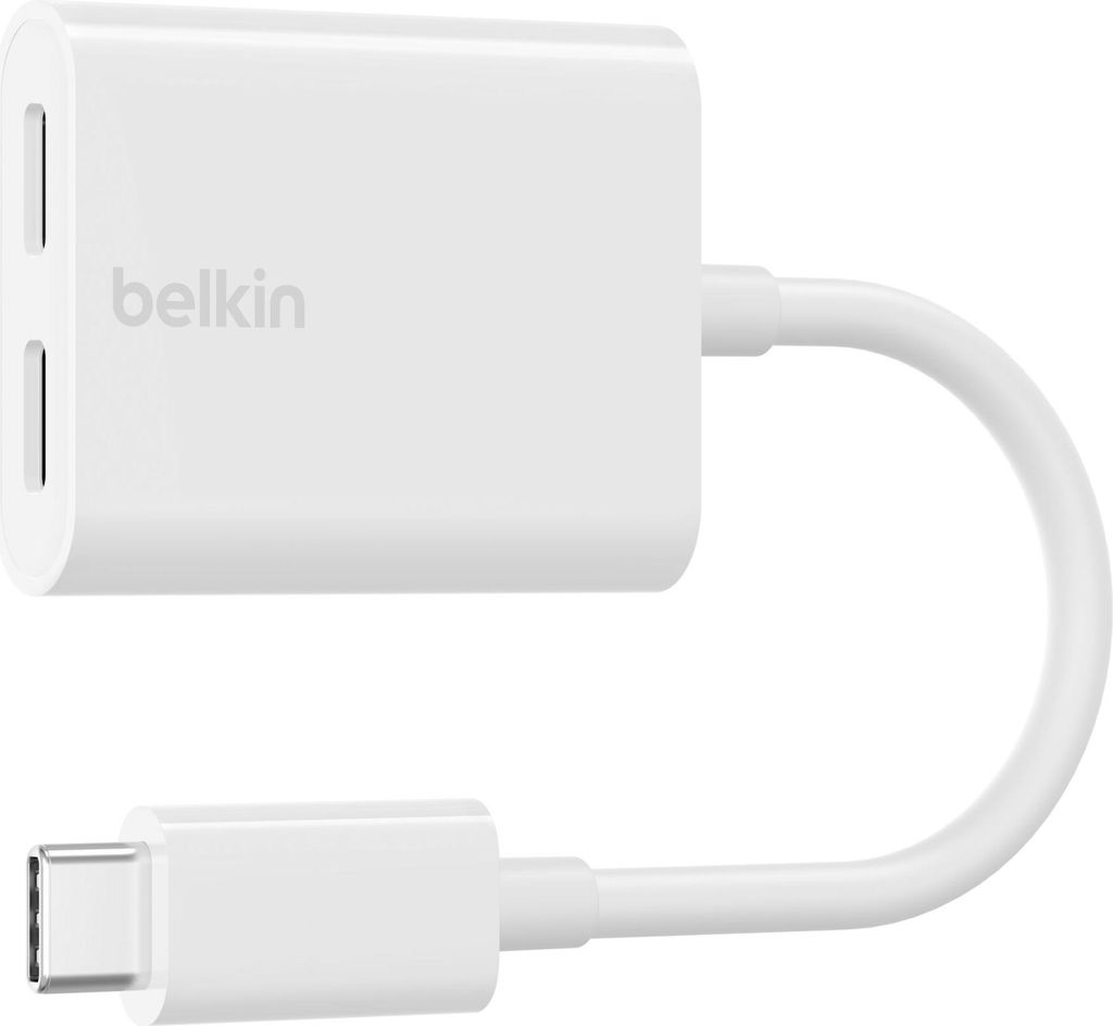 Belkin RockStar USB-C Audio- und Ladeadapter, weiß Produktbild 