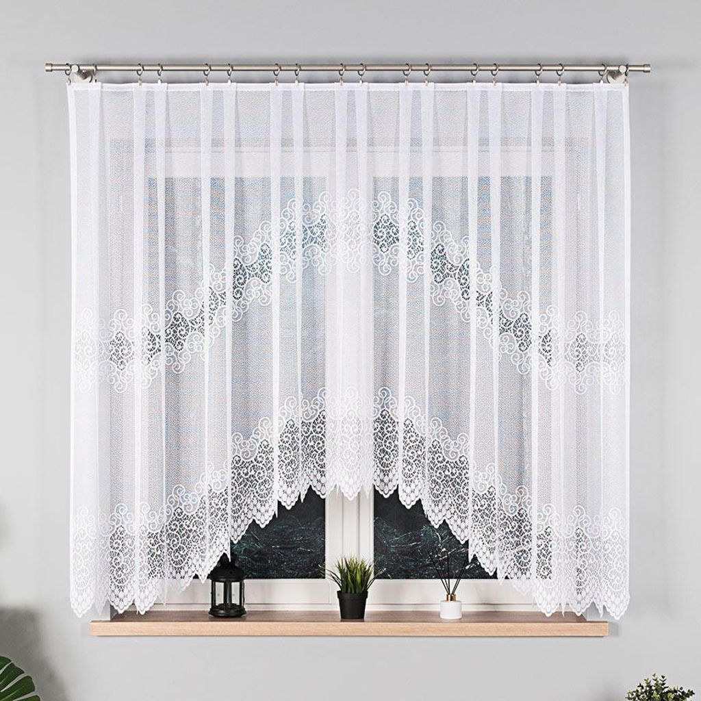 VIOLETTA - Fertiggardine aus Jacquard mit Schnitt unten - Produktbild 