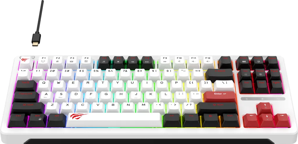 Clavier RGB Gaming Havit KB902L Compact 80% Filaire USB Layout QWERTY - 2
