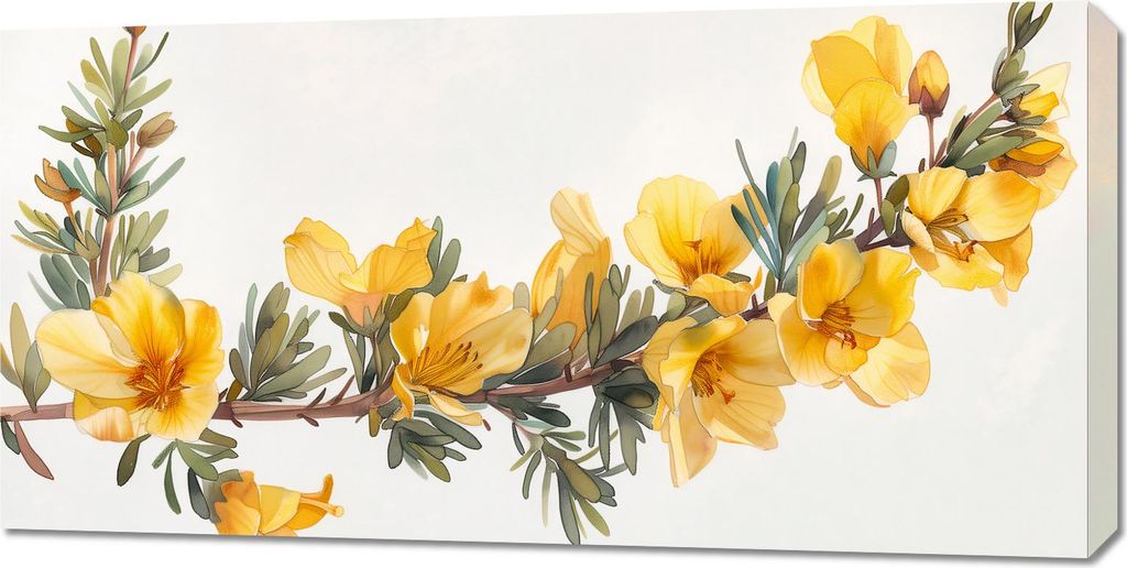 Bild 100x50cm Gelbe Blumen