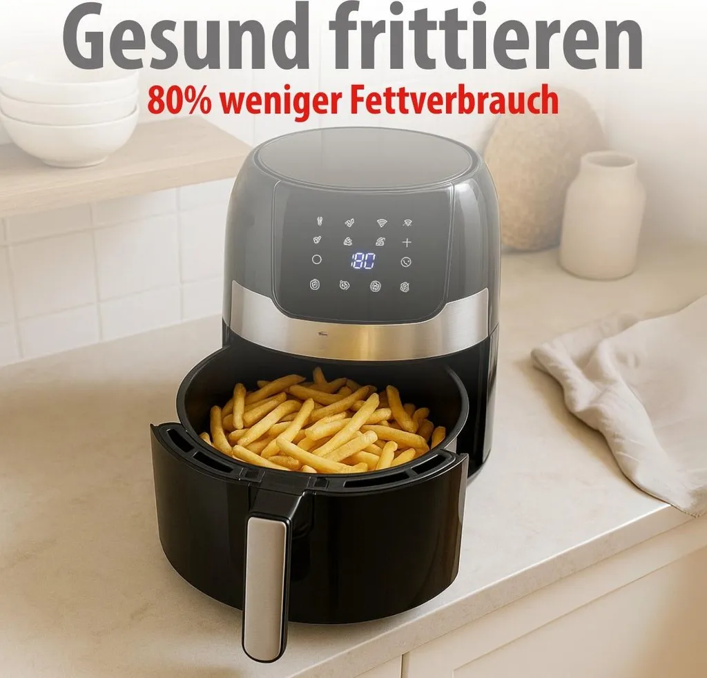 Friteuse à air Alpina 1400W - Écran tactile et thermostat réglable - 15