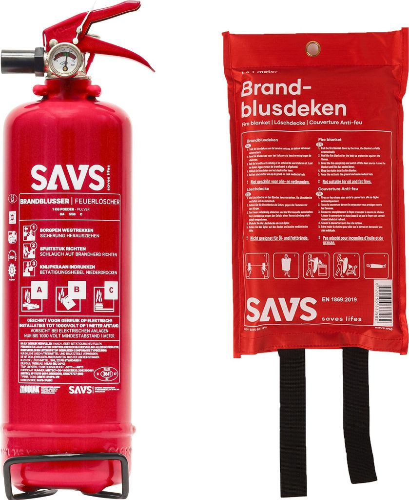 SAVS® Feuerlöscher Box - Pulver klein - Feuerlöschpulver 1 Produktbild 
