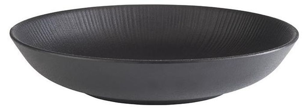 APS 85060 Schale NERO, Ø 22,5 cm, Höhe 4,5 cm, Melamin, schwarz, 0,8 Liter