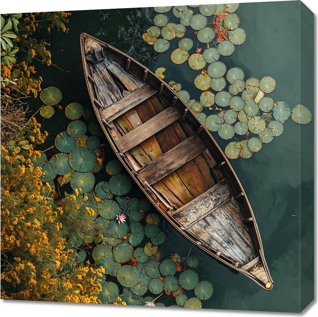 Bild 60x60cm Boot Zwischen der Natur