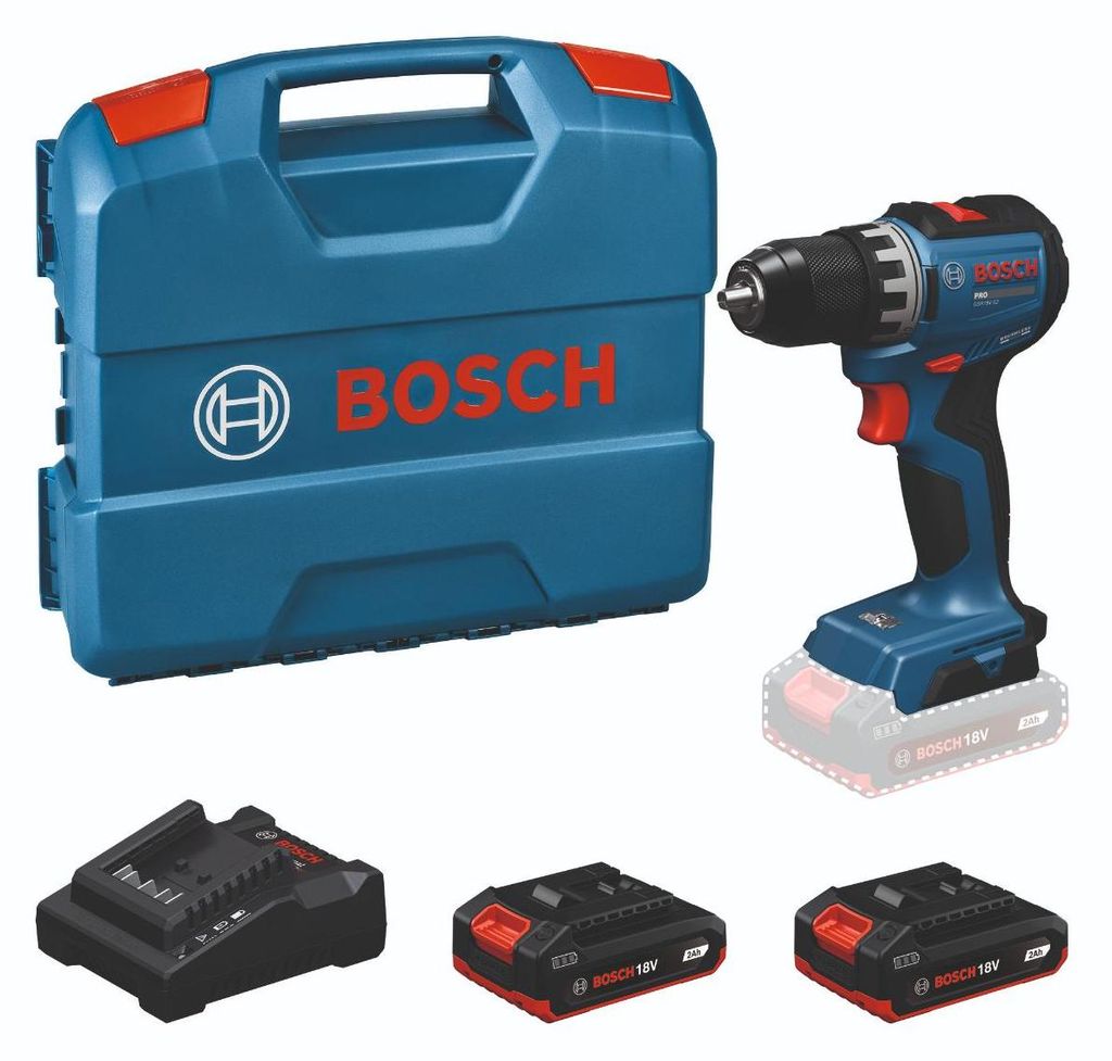 Trapano avvitatore a batteria Bosch GSR18V-52, 2 batterie Immagine del prodotto 