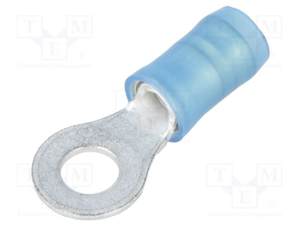 2x Kabelschuh: Ring Klemmverbindung 1,25÷2mm2 Ø: 4,17mm M4 blau 320560 Isolierte