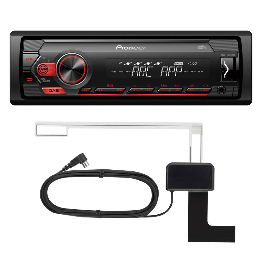 Pioneer MVH-S220DABAN 1DIN Autoradio mit DAB+, USB, kompatibel mit Android / iPhone (inkl. DAB-Antenne)
