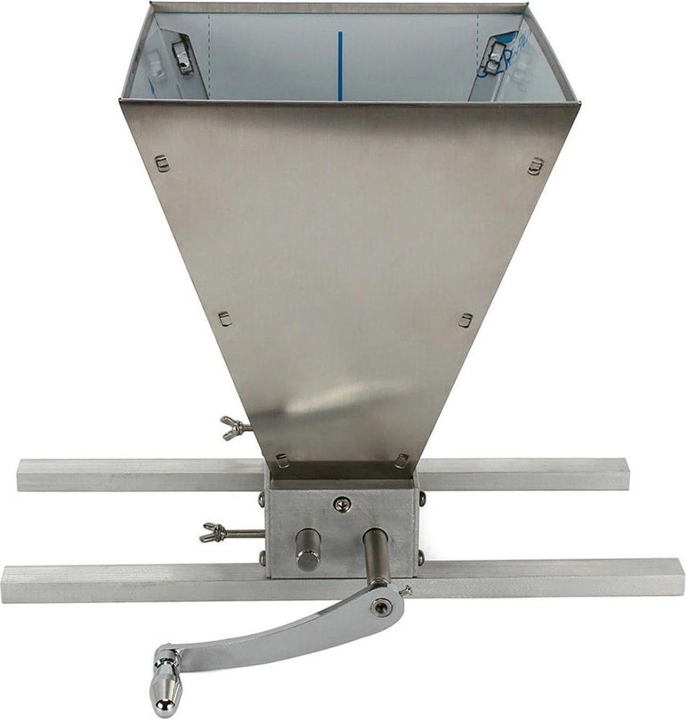 Getreidemühle - Walzenmühle - Edelstahl, Einstellbarer Walzenabstand, Bürstenloser Motor, EU-Stecker, Für Gerste/Weizen - Silber